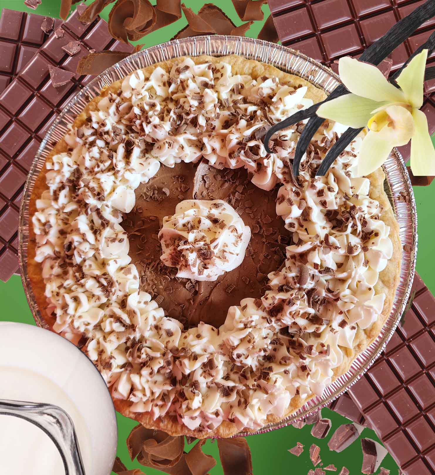 Large Chocolate Silk Pie